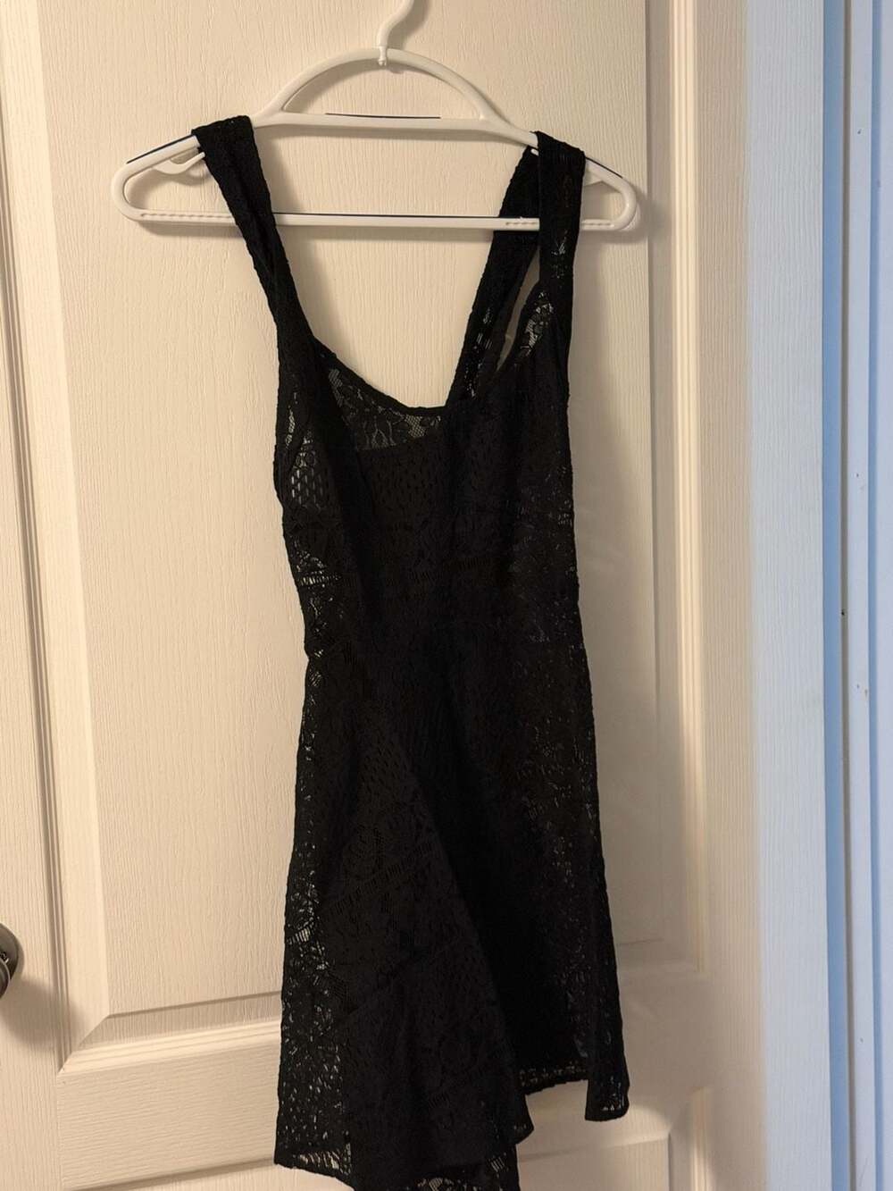 Zinke Black Lace Sleeveless Mini Dress
